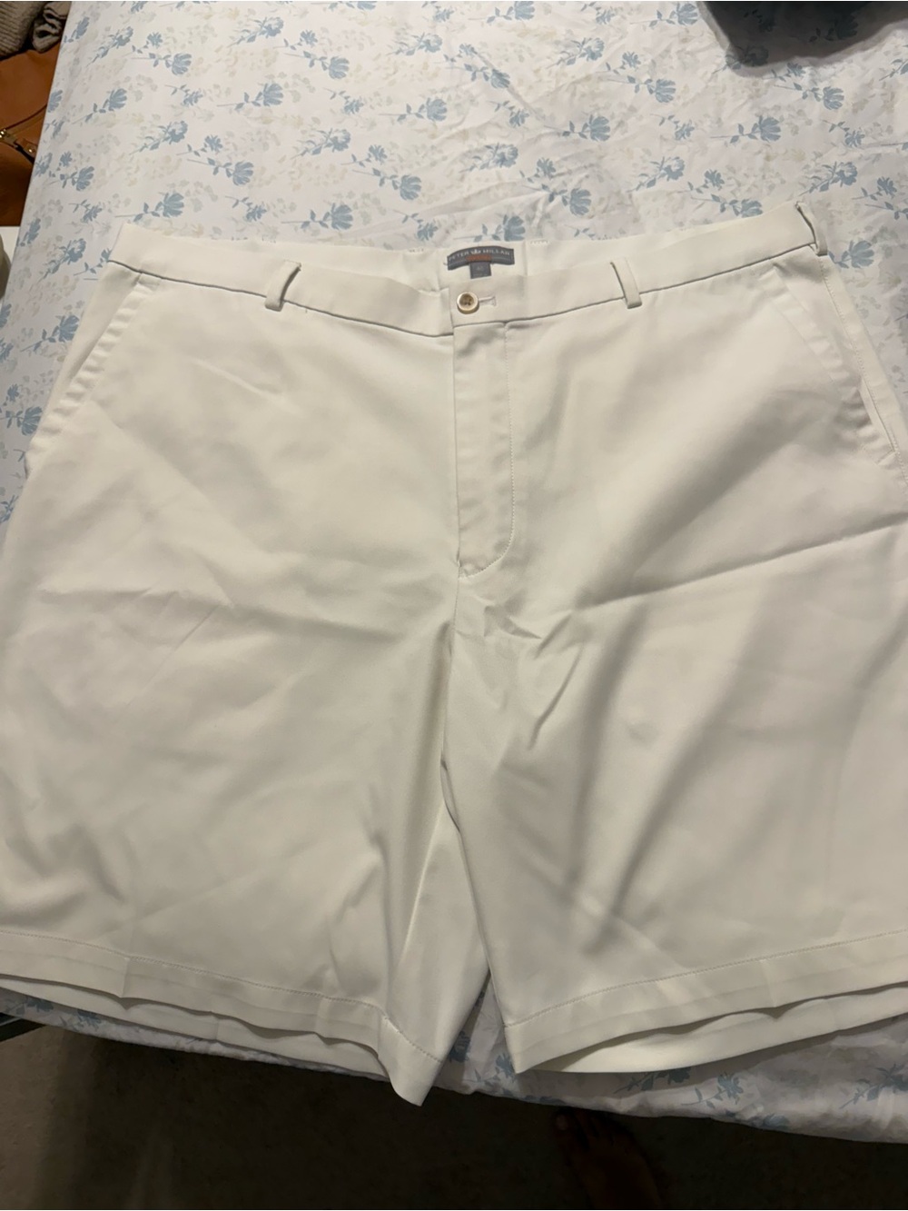Peter Millar White Performance Golf Shorts